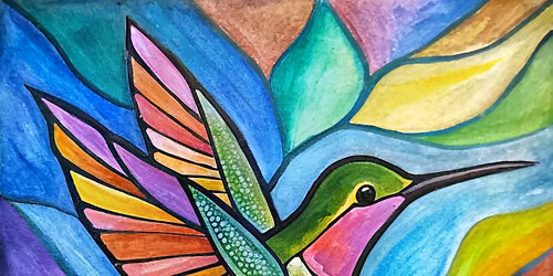 Paint & Sip Night \u2013 Stained Glass Hummingbird | South Brisbane