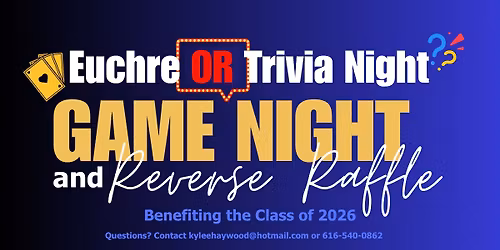 GAME NIGHT! Euchre or Trivia Fundraiser