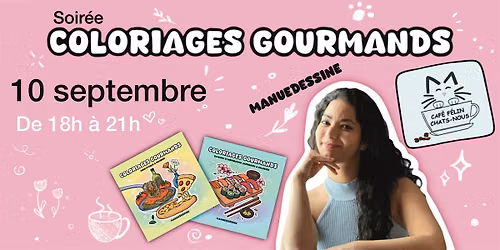 Soir\u00e9e Coloriages Gourmands - Caf\u00e9 f\u00e9lin Chats-Nous