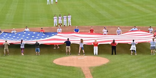 Coalition Flag at the Great Lakes Loons America's 250th Anniversary Celebration