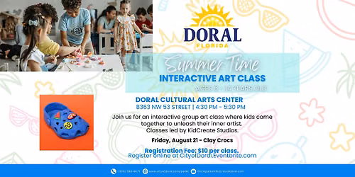 Clay Crocs - Summer Time Interactive Art Class