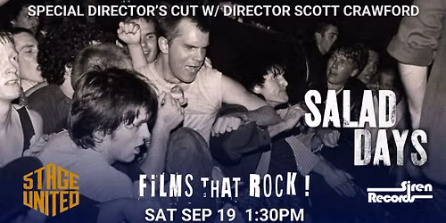Salad Days: A Decade of Punk in Washington, DC (2014) w\/ Director Scott Crawdford