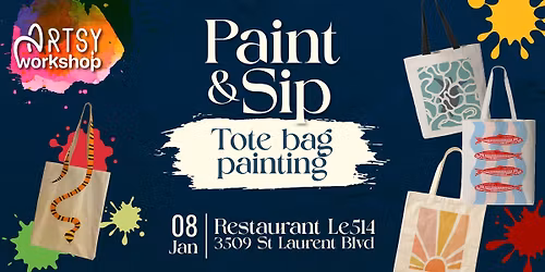 Artsy Workshop: Paint & Sip | Tote Bag Edition