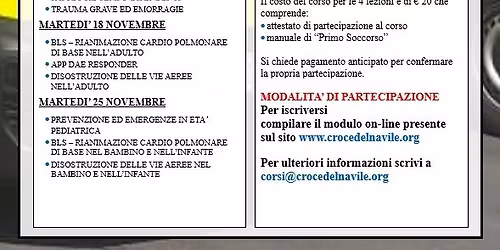 \u26d1\ufe0f CORSO DI PRIMO SOCCORSO PER I CITTADINI \u26d1\ufe0f