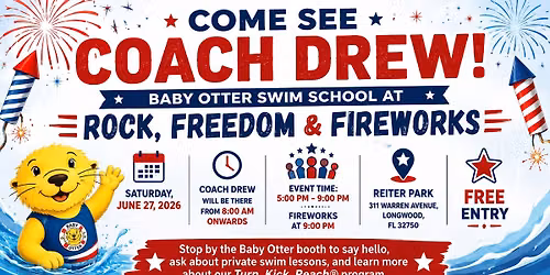 Baby Otter Booth at Rock, Freedom, and Fireworks