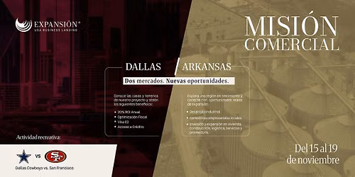 MISI\u00d3N COMERCIAL: DALLAS \/ ARKANSAS