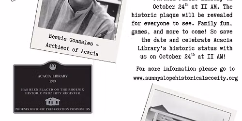 Acacia Library Historic Status Celebration  \ud83d\udcda\ud83d\udd16\ud83c\udfdc\ufe0f