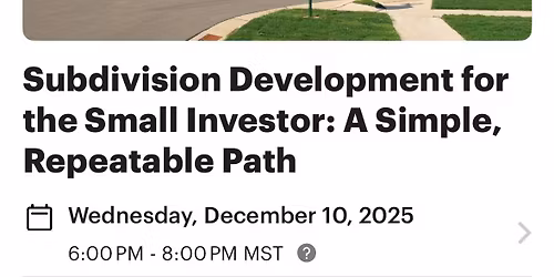 Subdivision Development