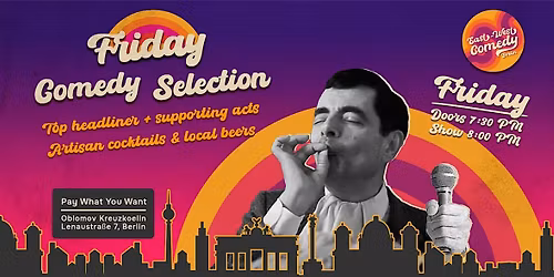 English stand-up: Friday Comedy Selection w. TBA 08.05.26