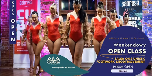 Weekendowy OPEN CLASS \u2022 Salsa on2 Unisex Footwork & Bodymovement \u2022 Karina