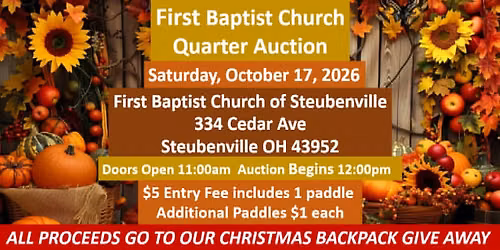 First Baptist Church Quarter auction