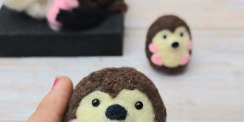Needle Felted Hedgehog Party