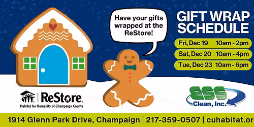 Gift Wrapping at the Champaign County ReStore - 12 Days of Holiday Cheer