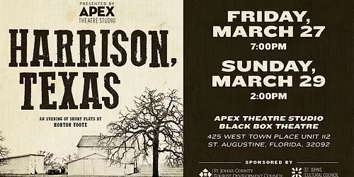 Apex presents Harrison, Texas: an evening of short plays by Horton Foote