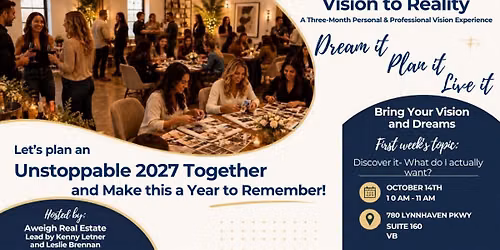 Vision to Reality- DISCOVER IT- What do I actually want?