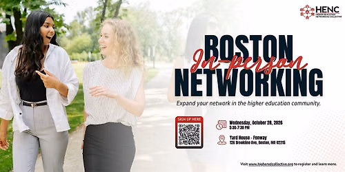BOSTON IN-PERSON NETWORKING EVENT