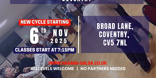 Salsa & Bachata Thursdays are back in Coventry! 