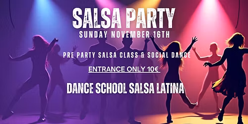 Salsa Pre Party class & Salsa Social Dance on Sunday Novemeber 16th
