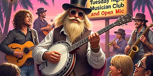 Tiki Tims Tuesday St Pete Musicians Club & Open mic \/ Open Jam hosted by Banjoe Steve