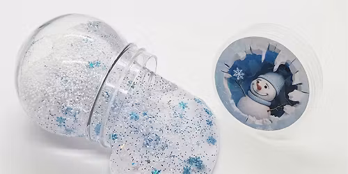 Winter Snow Globe Slime Lab