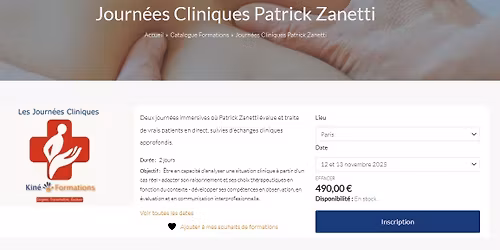 Journ\u00e9es Cliniques Patrick Zanetti