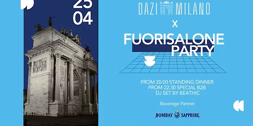 MILAN DESIGN WEEK 2026 - GIN BOMBAY OFFICIAL PARTY @ DAZI MILANO