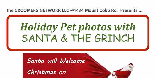 Pet photos with Santa 