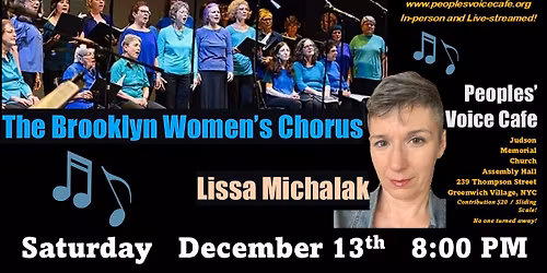 Brooklyn Women's Chorus & Lissa Michalak - In-Person & Livestream