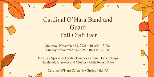 Cardinal O'Hara Band and Guard Fall Craft Fair