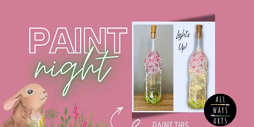 4\/2\/16- Wine Bottle painting in Hampton at Bogie's