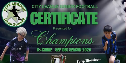 City League Junior Football - Finals 2025