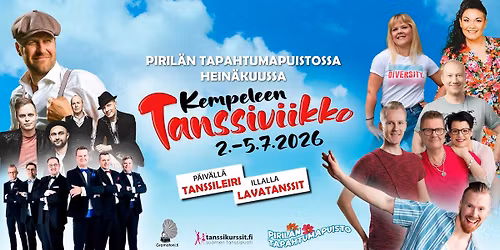 Kempeleen Tanssiviikko 2.- 5.7.2026 \u23ae Piril\u00e4n tapahtumapuistossa