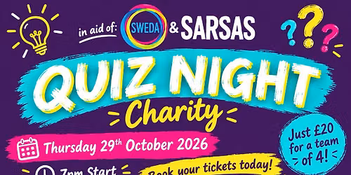 SWEDA & SARAS CHARITY QUIZ NIGHT @ TOTOS
