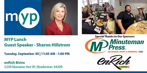 MYP Lunch With Guest Speaker Sharon Hillstrom