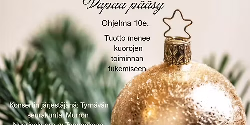 Konsertti Temmeksen kirkossa to 18.12. klo 19:00 "Joulun aatto nyt saa"