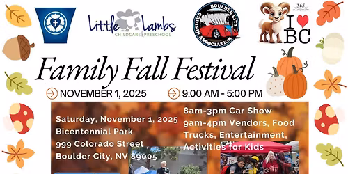 Family Fall Festival \u2013 Benefiting Little Lambs Childcare & Preschool