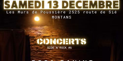 RIDE'N'ROCK #6 Soir\u00e9e concerts tout en Fran\u00e7ais