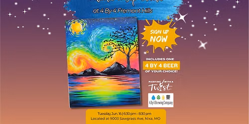 Paint & Sip Event at 4 By 4 Fremont Hills