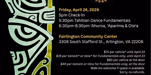 Tahitian Workshops w\/ Ra\u2019atira Cathy Teriipaia