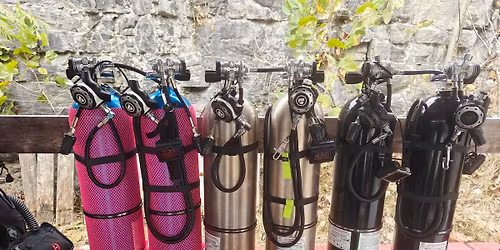 Try Twinset Doubles or Side mount Diving