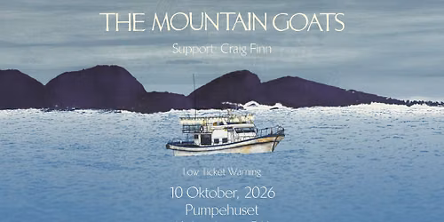 The Mountain Goats [support: Craig Finn] \/\/ Pumpehuset - UDSOLGT