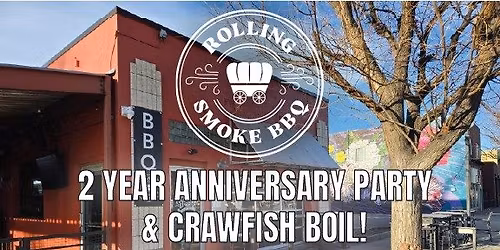 Rolling Smoke BBQ Wheat Ridge 2-year anniversary party and crawfish boil