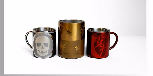 Creative Sandblasting and Powder Coating: Stainless Steel Mug