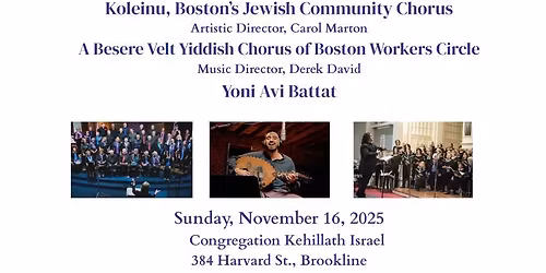 Tikun Olam ~ Together In Song: Embracing community through Jewish music