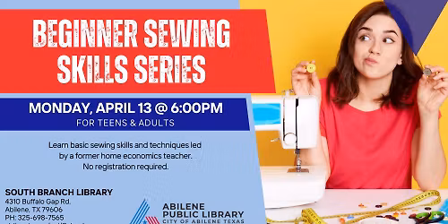 Beginner Sewing Sills Series (South Branch)