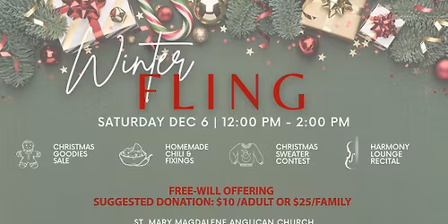 Winter Fling - Chili Lunch, Bake Sale & Recital