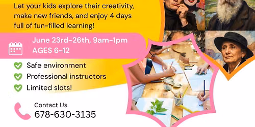 Kids Summer Camp Masters of Art June 23rd-26th