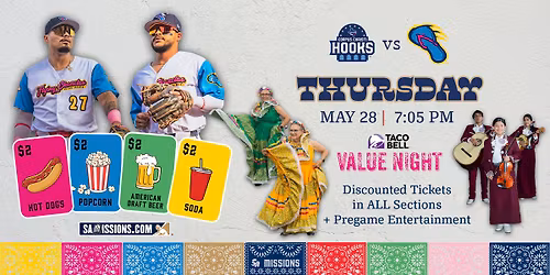 5\/28 - Taco Bell Value Night vs the Hooks
