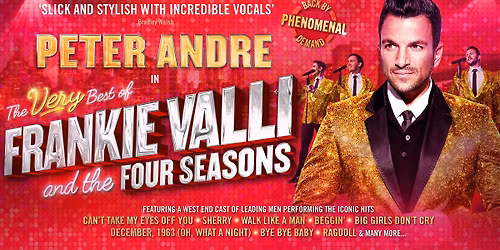 Peter Andre \u2013 The Very Best of Frankie Valli & the Four Seasons - Thu 19 Mar 2026