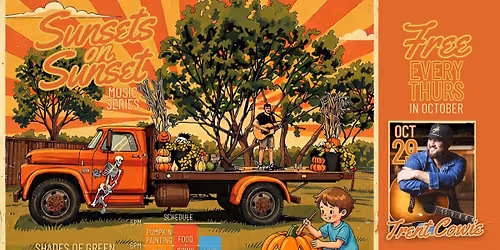 Sunsets on Sunset Music Series (Trent Cowie) + Kids' Pumpkin Painting